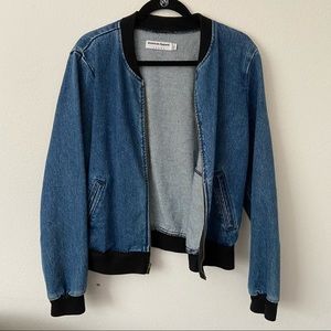 American Apparel denim bomber